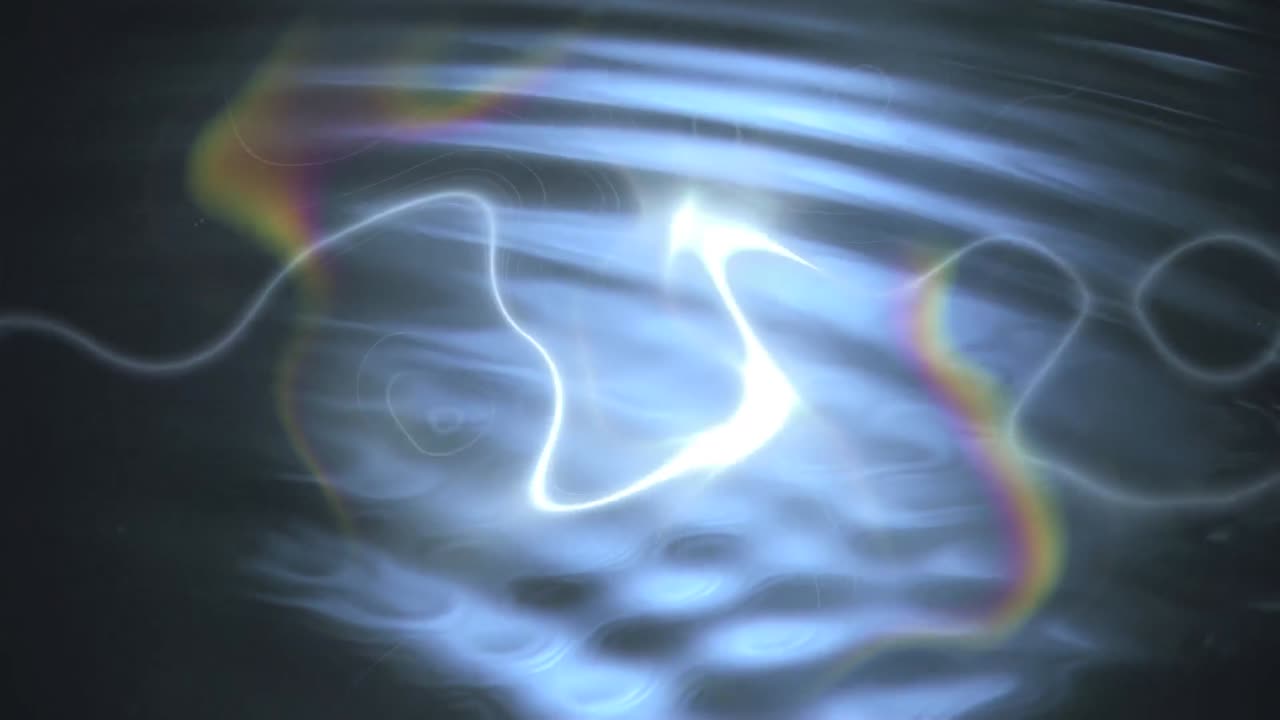 다채로운 불빛과 물의 파동