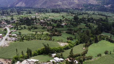 moving up farmland around yungay, ancash, peru - uhd