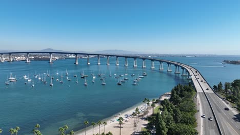 conorado bay bridge at san diego in california united states