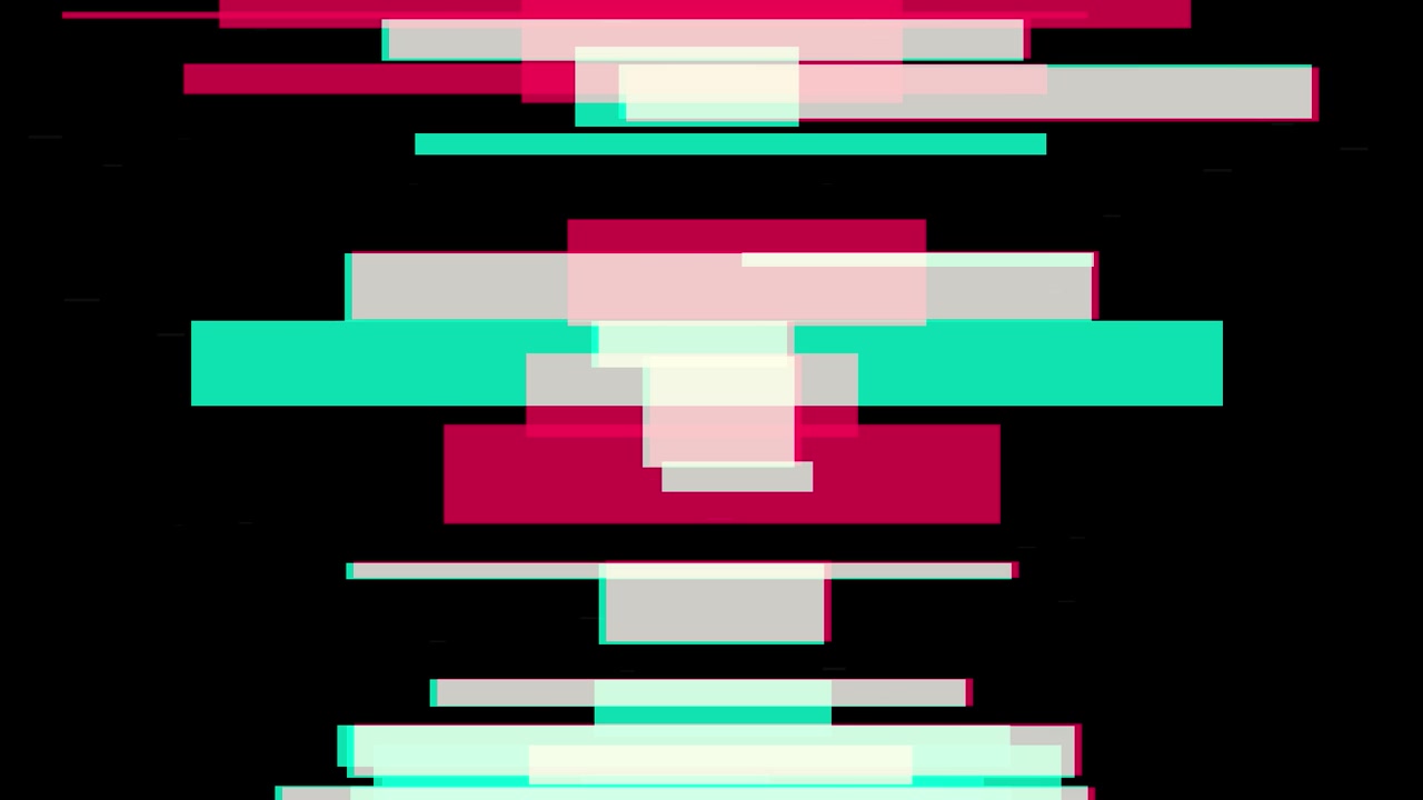 Digital Glitch Effect with Abstract Geometric Shapes