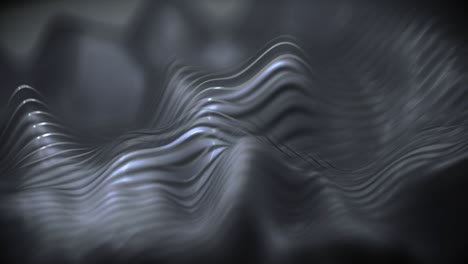 black wave abstract background seamless loop 3d render animation