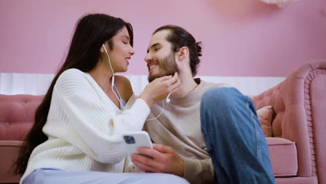 Young-people-kissing-at-home