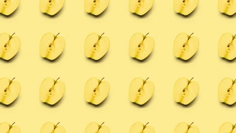 las rebanadas de fondo de animación de manzana