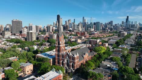 St-Michael-Catholic-Church-in-Old-Town-Chicago,-Illinois