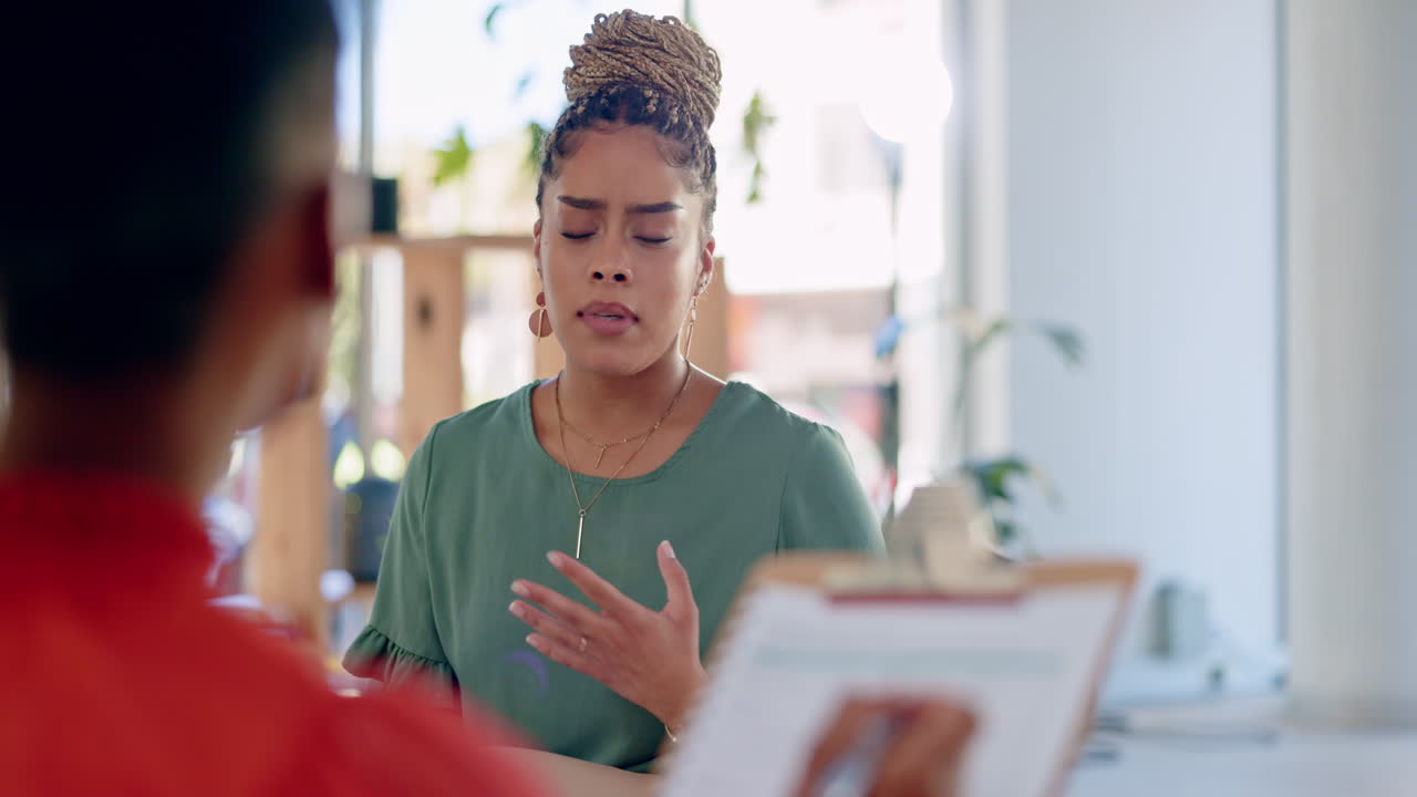 Office meeting, job interview