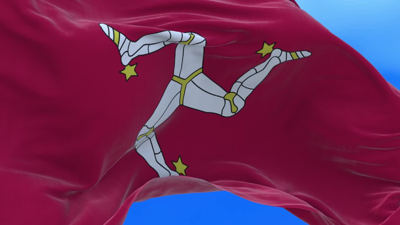 el bucle sin costuras de la bandera de la isla de man.