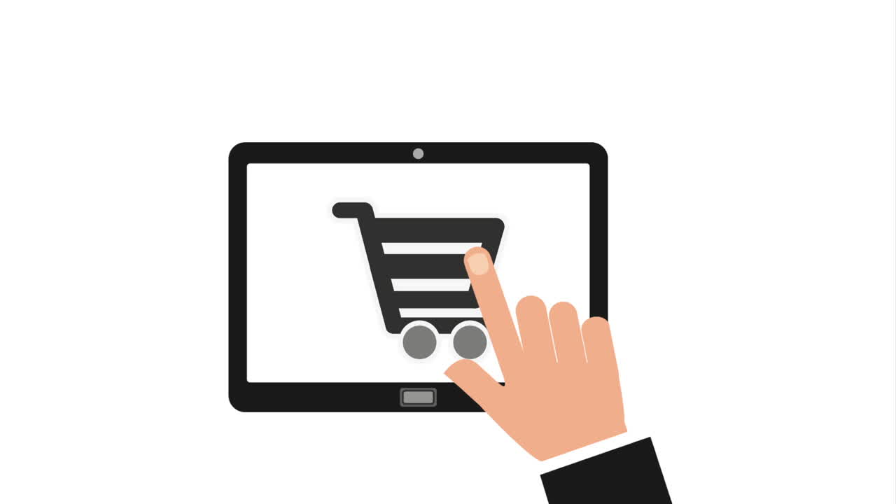 Interazione della mano con lo schermo del tablet