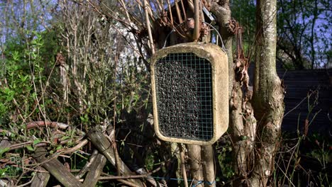 homemade nesting box for avian wildlife