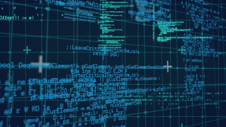 Animation of digital data processing over grid