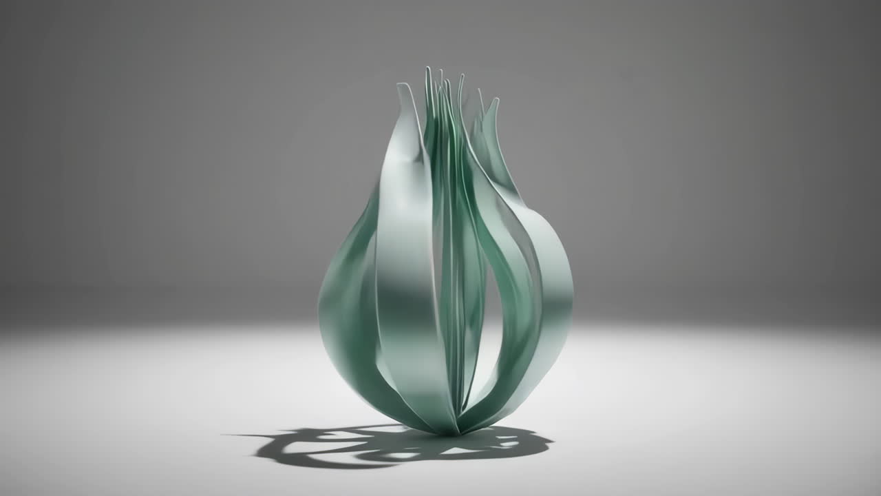 Abstract Mint Green Sculpture