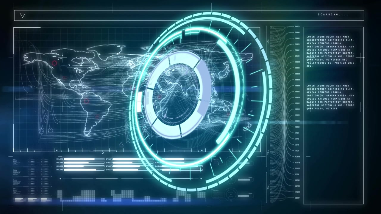 Animation of data processing over scope scanning