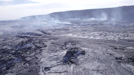 volcanic gas rising from lava due to fagradalsfjall eruption in iceland