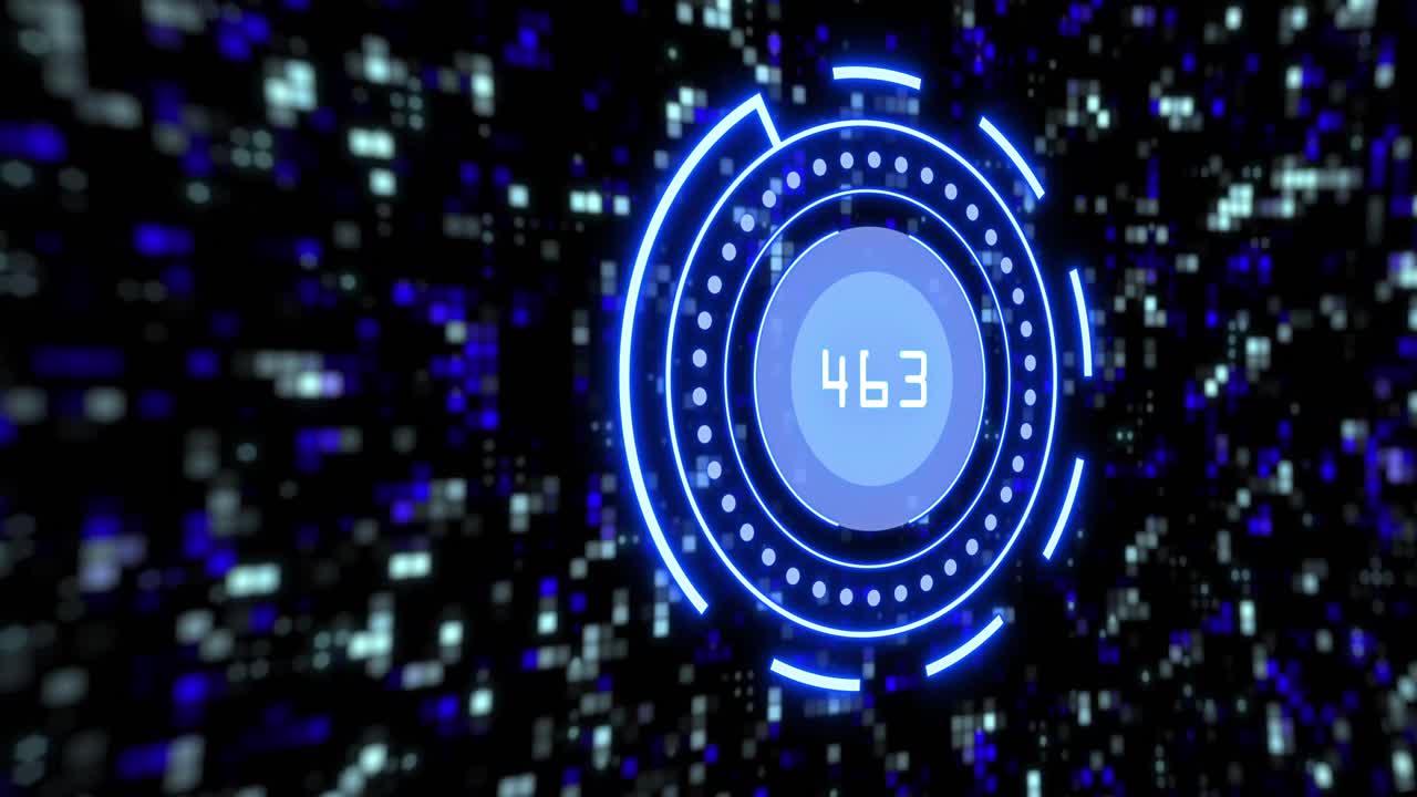 Animation of scope scanning over moving columns on black background