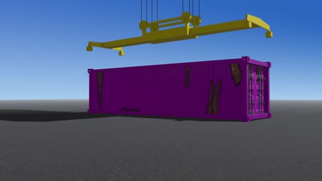 bucle de contenedores de transporte oxidado magenta
