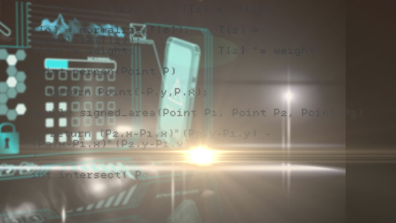 Animation of data processing over smartphone