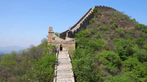 old great wall watchtower in ruins from chinese dynasties at jinshanling section