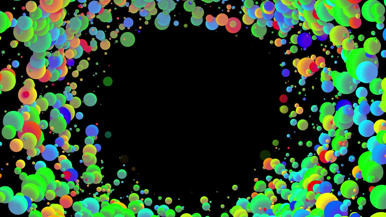 2d 평면 스타일의 아름다운 다채로운 방울과 함께 4k 루프 무결한 추상적인 배경은 액체에서 페인트 거품처럼 부드럽게 움직입니다.