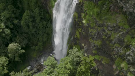 after a pleasant hike we find ourselves looking from the lush rainforest above, at the water from picturesque morans falls as it plunges 80m to land in ravine below