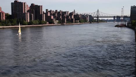 scenic view of new york harbor and waterfront on the east river