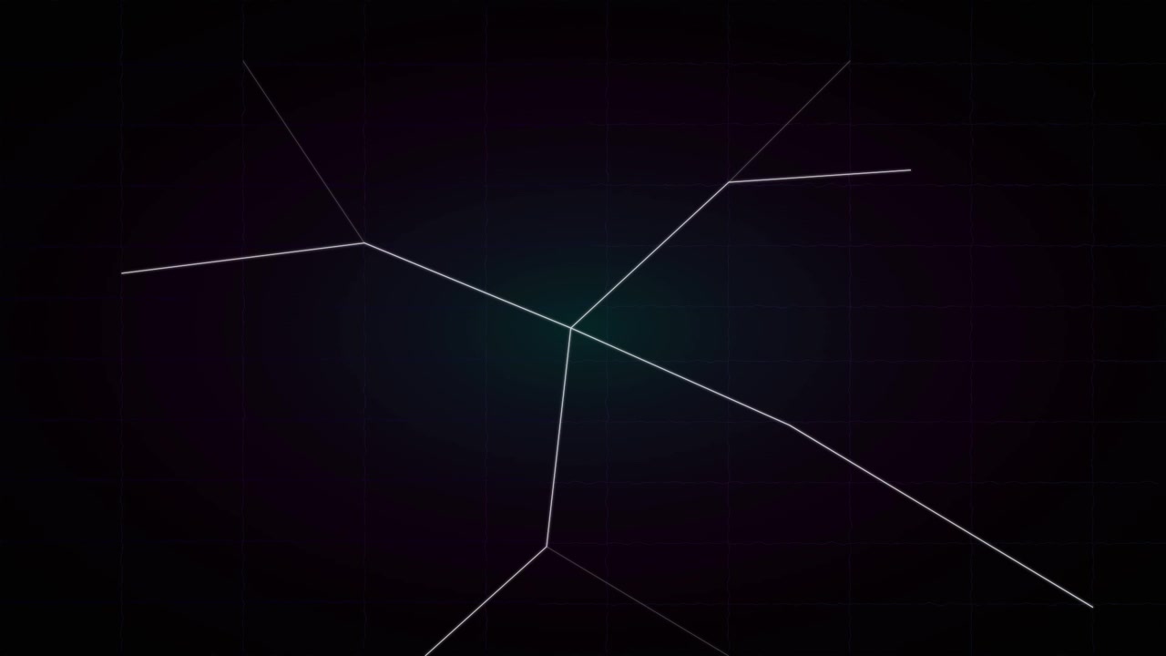 Abstract Digital Network Lines Connecting on Dark Background