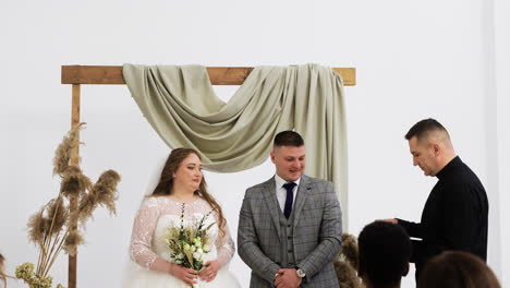 couple in love at the altar