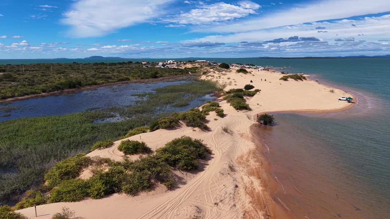 Dunes Of Old Chico At Casa Nova In Bahia Brazil. Sao Francisco River Landscape. Fluvial Islands. Dunes Of Old Chico At Bahia. Winding Dunes. Beach Scenery. Vacations Travel. Brazil Northeast.