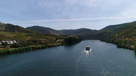 treaveling in beautiful river douro by boat. portugal