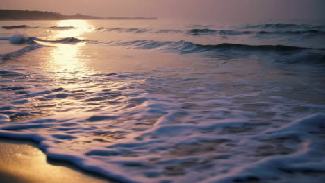sunrise or sunset at the beach