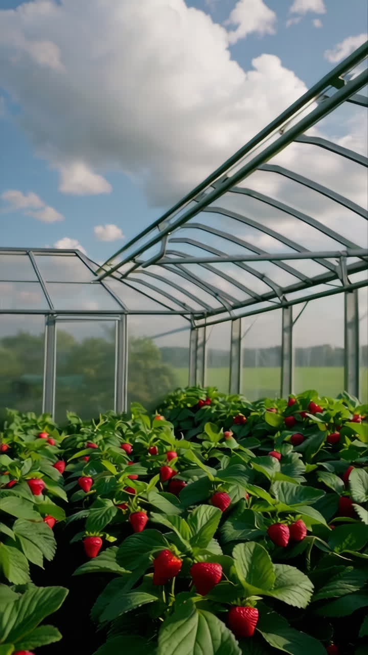온실 에서 자라는 딸기