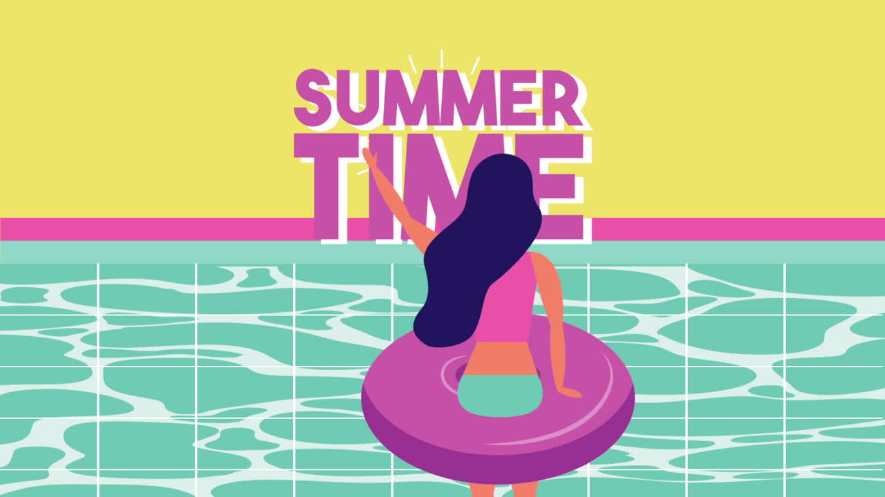 여름 시간 바다 장면