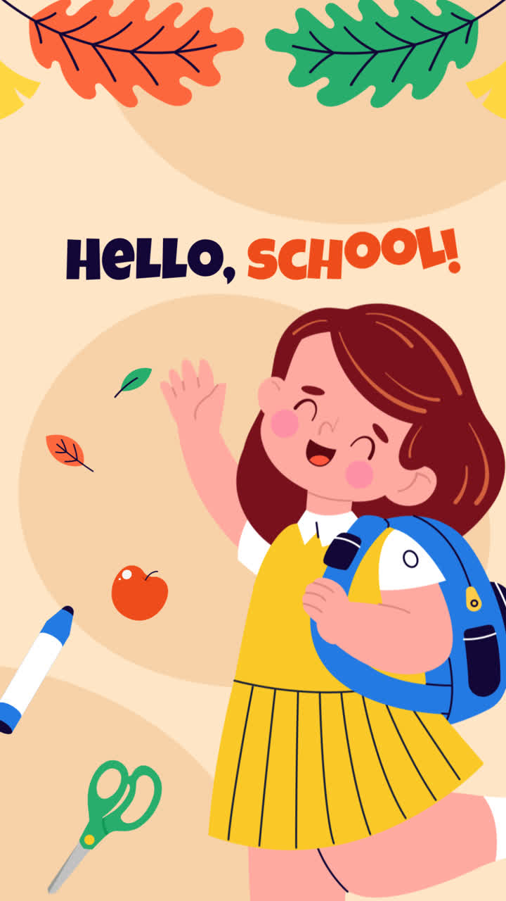 движущаяся графика плоской иллюстрации для празднования дня русского знания