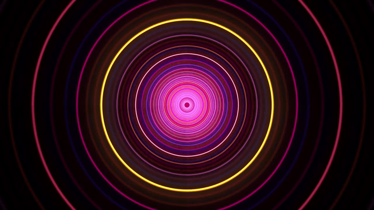 Fundo de néon abstrato de círculos