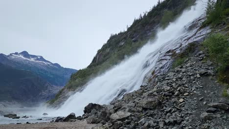 nugget falls near mendenhall glacier in juneau alaska viewed from near the base