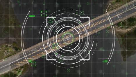 Animation-of-scope-scanning-and-data-processing-over-road-and-landscape