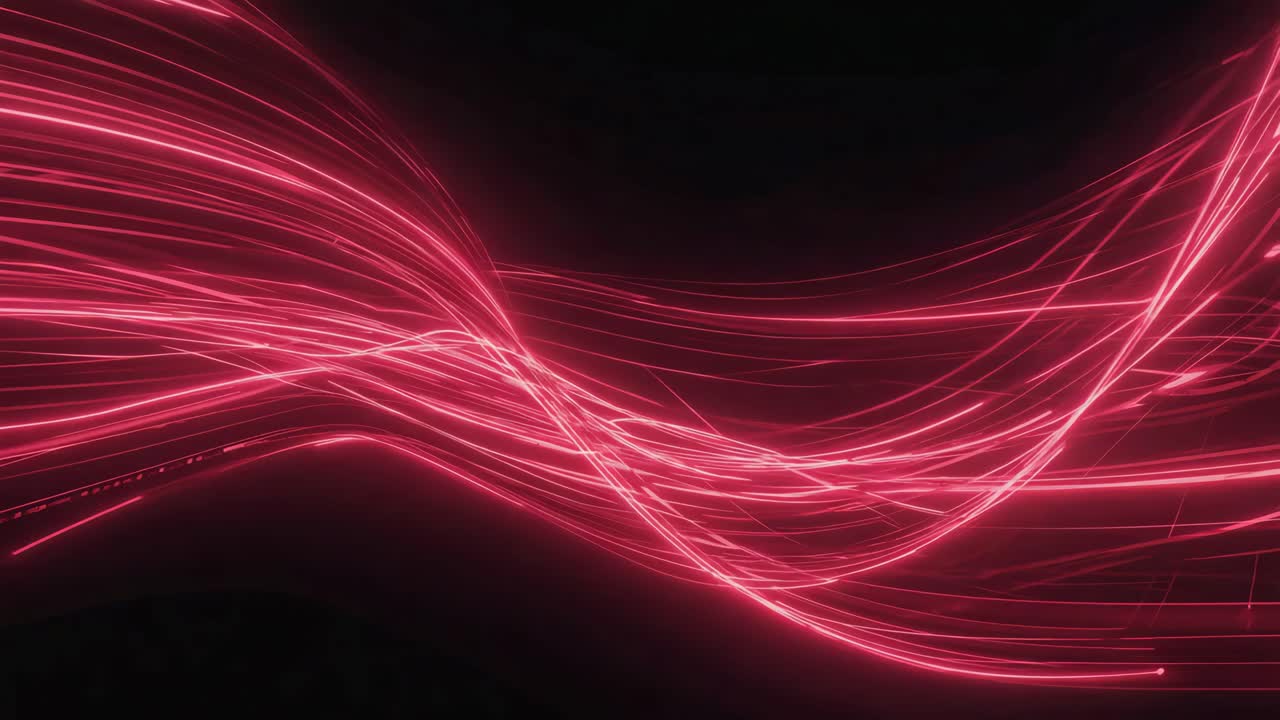 Abstract Red Glowing Lines