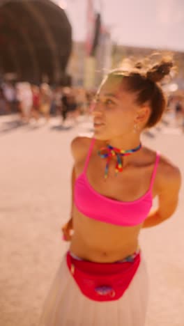 woman at a pride festival