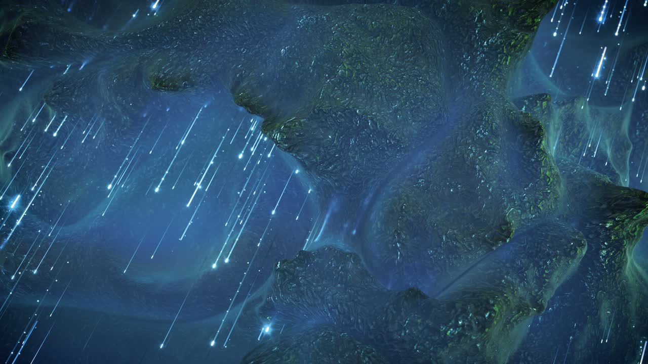 Nature and technology details 3D render seamless loop animation