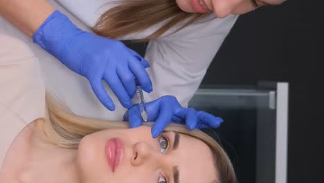 cosmetic facial injection procedure