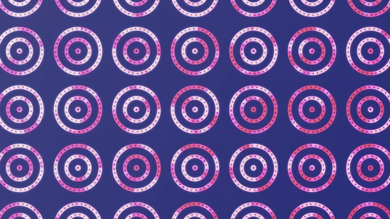 Pack 4 USA Circles text and stars on multiple spinning circles