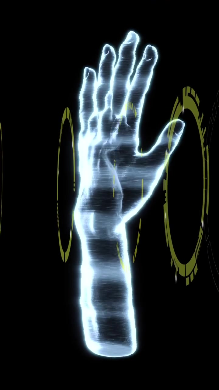 Animation of scope scanning over hand