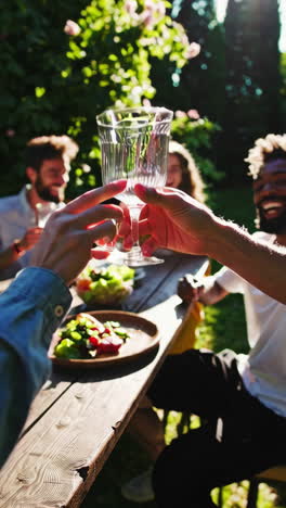 friends enjoying a garden party