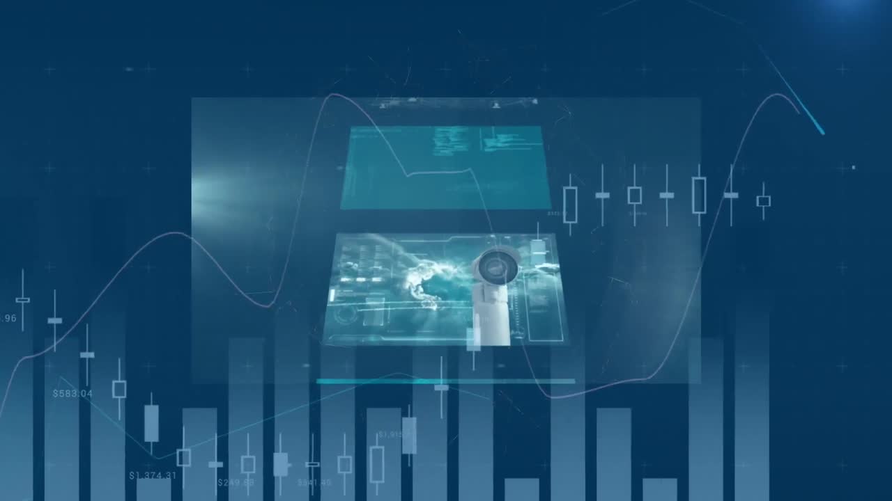 animazione dell'elaborazione dei dati sul grafico