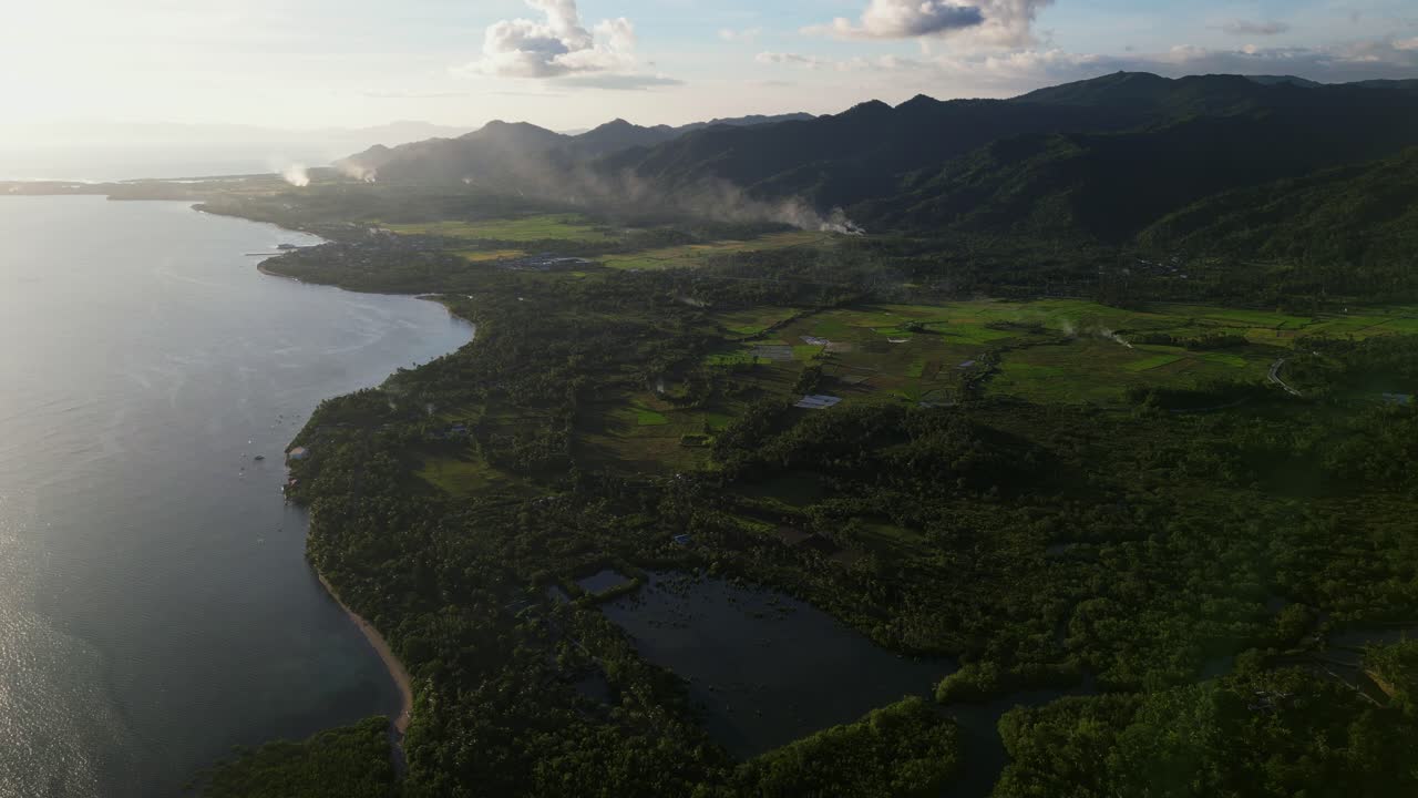 Evergreen Coastal Nature Reserve Of Barangay Yocti In San Andres, Catanduanes, Philippines. Aerial Drone Shot
