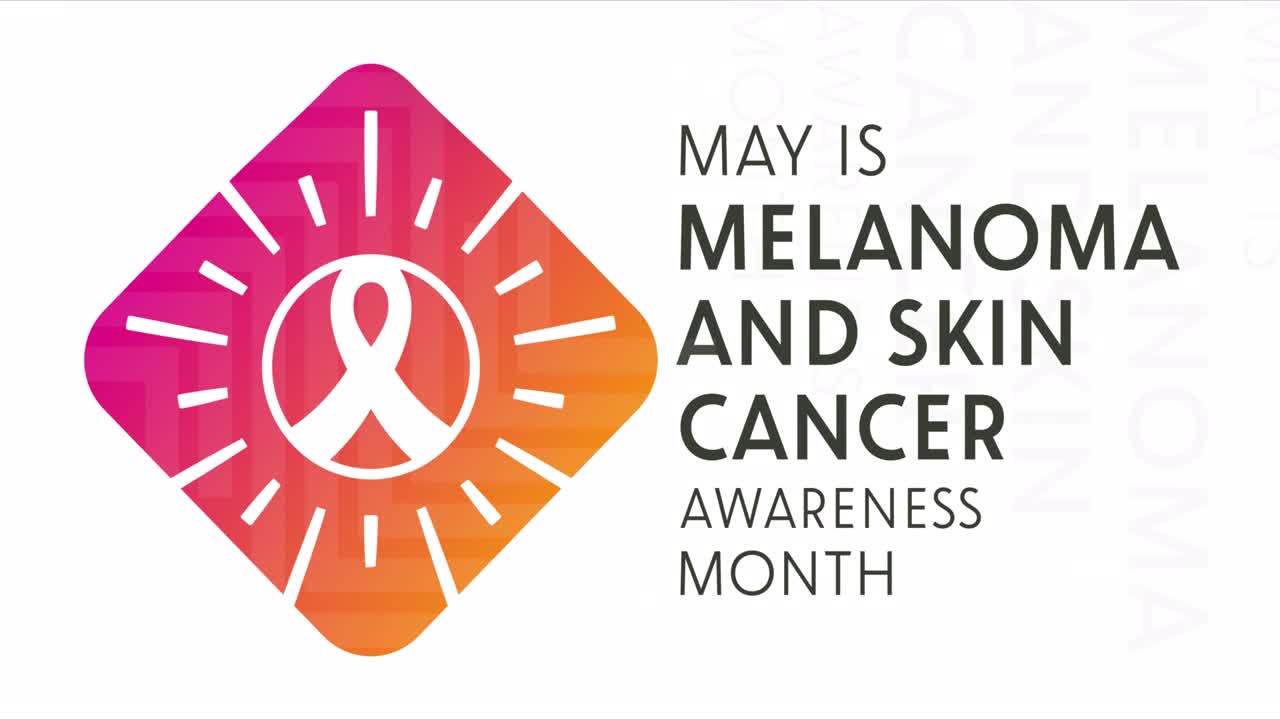 멜라노마와 피부암에 대한 경각심의 달 - hd, 4k 영상, 모션 디자인, 휴일 애니메이션, 루프 비디오
