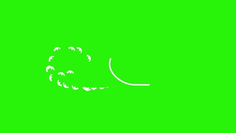 short line and shapes animation effects elements on green screen chroma key