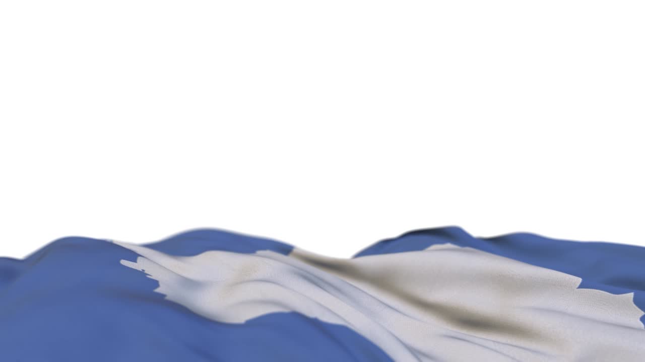 안타르티카의 천 발이 바람에 흔들리고, 안타르틱스 봉제 은  발은 바람에 휘어지고, 반 채워진 색 바탕은 텍스트를 위한 장소, 20 초 루프.