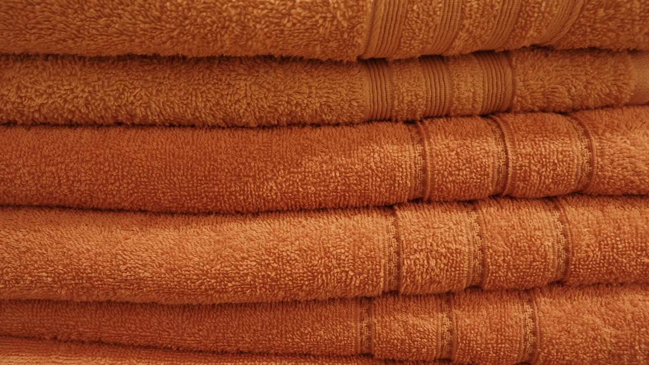 Stack of Orange Towels