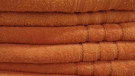 stack of orange towels