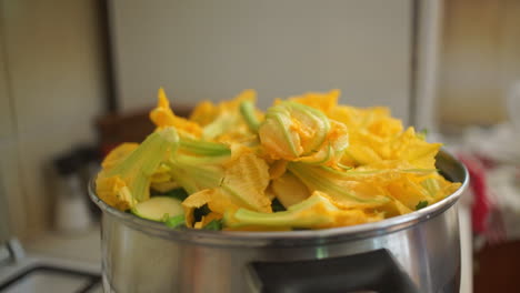 closeup footage of traditional greek healthy food with vegetables