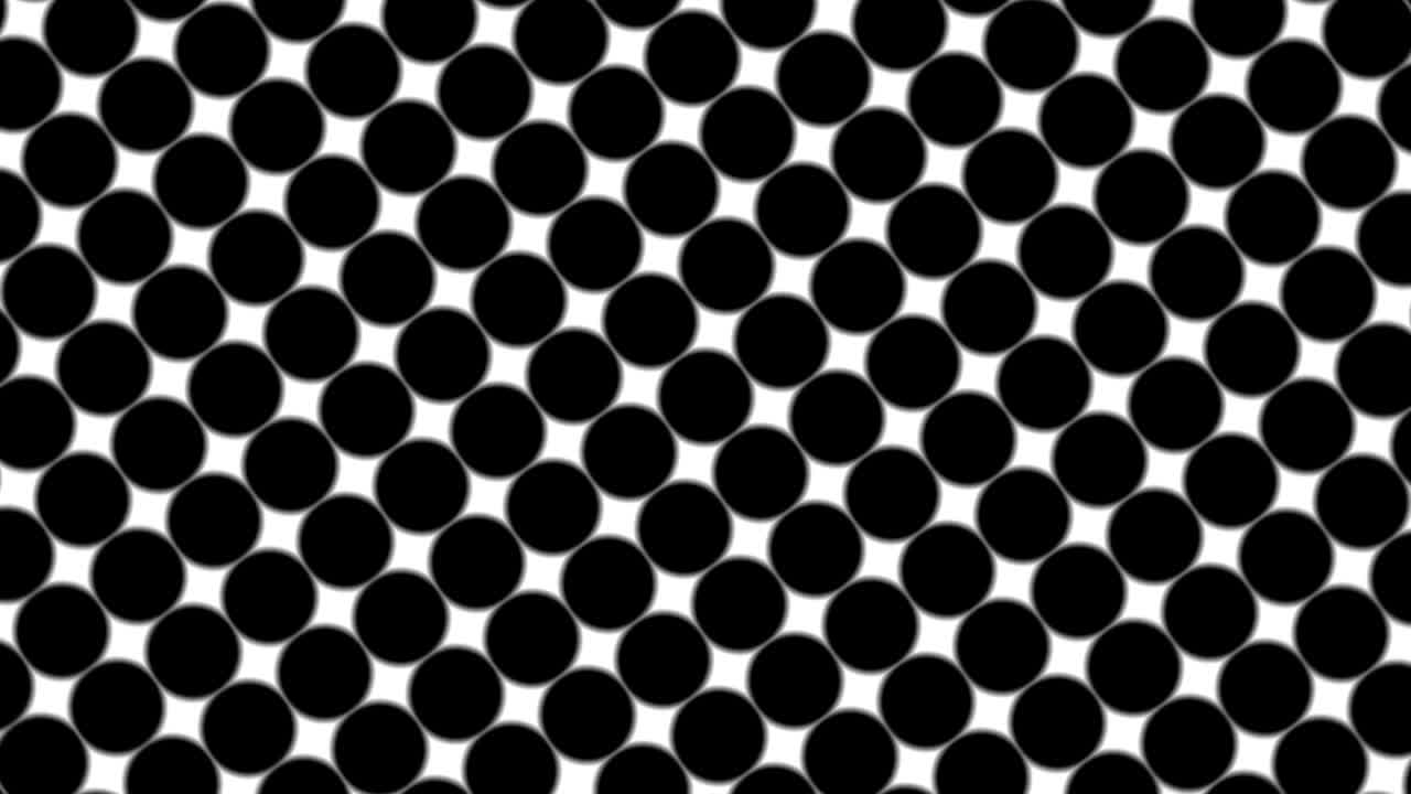 Big black polka dots - simple retro pattern for creative, 3d render, black polka dot on white background